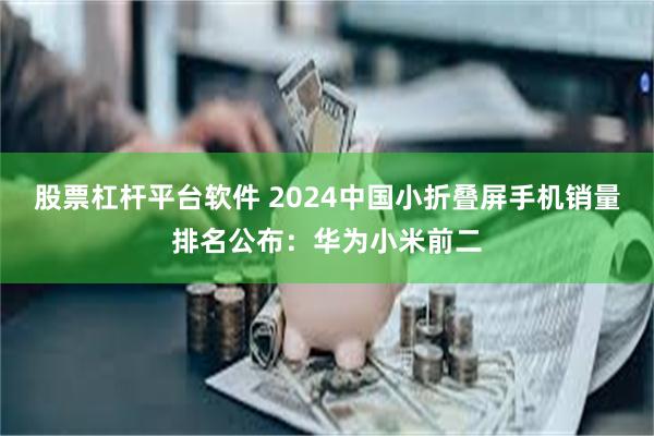 股票杠杆平台软件 2024中国小折叠屏手机销量排名公布：华为小米前二