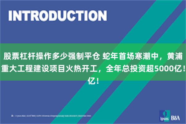 股票杠杆操作多少强制平仓 蛇年首场寒潮中，黄浦重大工程建设项目火热开工，全年总投资超5000亿！